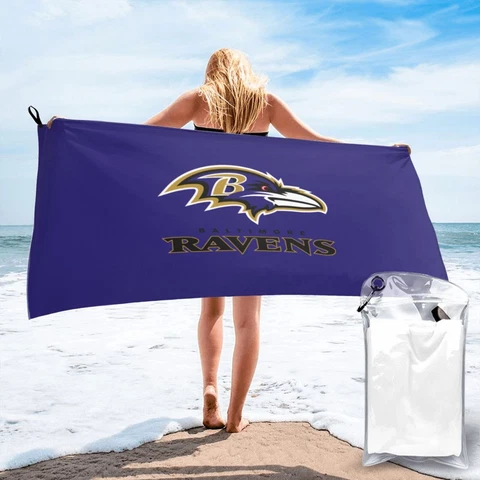 Baltimore Ravens Gym Quick Dry Towel Beach Camping Towel 27.5x55 Inch Cover