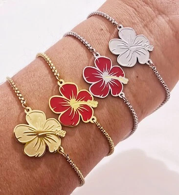 Maga Flower Bracelet Stainless Steel Puerto Rico, Amapola Flower Bracelet - Image 1 of 4