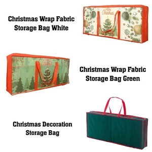 Christmas Wrapping Paper Storage Bag Xmas Gift Wrap Decoration Organiser Tidy - Picture 1 of 34