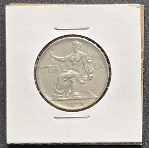 1922  Italy One Lira  Italia  Bvono DA L.1 Coin - Picture 1 of 4