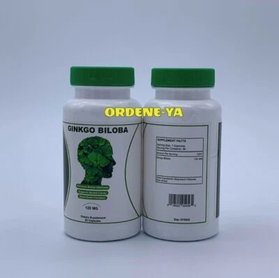 Ginkgo Biloba 120mg Verduras 60 Cápsulas Apoyo Memoria Antioxidantes Fórmula  Foto 1 de 3