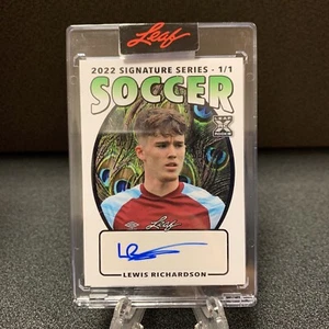 2022 leaf signature series 1/1 soccer Lewis Richardson Peacock Auto - Picture 1 of 2