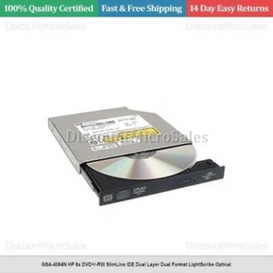 GSA-4084N HP 8x DVD+/-RW SlimLine IDE Dual Layer Dual Format LightScribe Optical - Picture 1 of 1