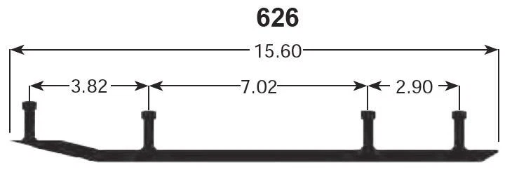 SPI Slasher SIX60 Snowmobile Ski Carbides Runners For Yamaha D-06-6-4-626 - Image 1 of 1