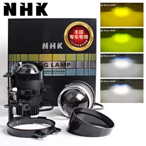 NHK Fog Light 3.0'' Bi LED Projector Lens LED Fog Lamps Fit Toyota Lexus Suzuki - Picture 1 of 10