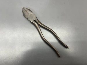 (W) VINTAGE H. BOKER & CO. 7.5" LINESMAN PLIERS CUTTERS - VERY NICE - USA - Picture 1 of 4