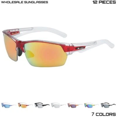 WHOLESALE LOT Men Sport Wrap Around Cycling Fishing Golfing SUN GLASSES 12 Pairs - Image 1 of 4