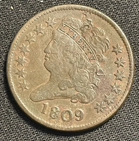 1809 1/2c Classic Head Half Cent - (P2-3/MR) Cover