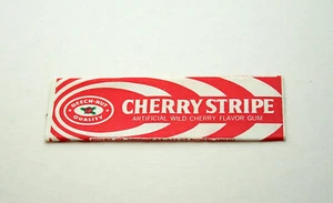 Rare Vintage Beech-Nut Stick of Gum Wrapper 1960-70s Cherry Stripe Nice - Picture 1 of 2