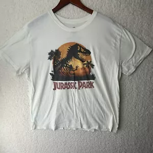 Camicia Jurassic Park 2XL Jurassic World bianca crema dinosauro T Rex - Foto 1 di 6