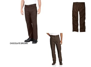 DICKIES C7988CB MENS 5 POCKET JEANS REGULAR FIT STAYDARK BROWN 30" WAIST UNHEMMD - Picture 1 of 5