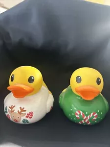 Infantino Holiday rubber ducks Christmas sweaters vintage Great Condition - Picture 1 of 4