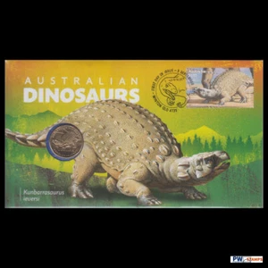 Cubierta numismática filatélica (PNC) Australian Dinosaurs Kunarrasaurus 2022 - Imagen 1 de 1