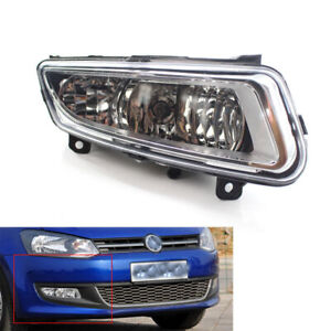 Car Right Side Front Fog Light Lamp Fits For VW Polo 2011-2013 MK8 Clear Lens