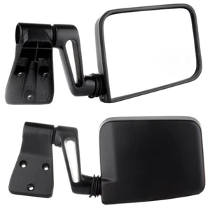 For 87-02 Jeep Wrangler Manual Rear Passenger Driver Side View Mirrors Pair - Bild 1 von 6