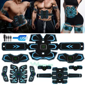 EMS Abdominal ABS Muscle Stimulater Training Toner Fitness Workout Belt 10 Modes - Picture 1 of 112