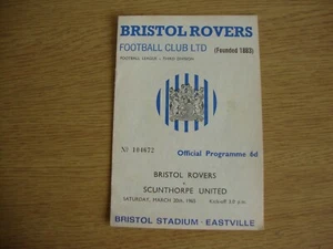 1964/5 Bristol Rovers v Scunthorpe United - Liga de Fútbol División 3 - Imagen 1 de 3
