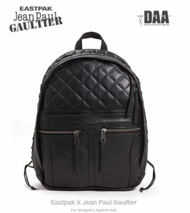 New Jean Paul Gaultier Eastpak Biker Backpack Black Leather World Only Model - Picture 1 of 3