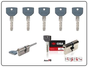 EUROPEAN SAFETY CYLINDER CISA ASIX P8 PRO 5 KEYS VARIOUS SIZES - Picture 1 of 1