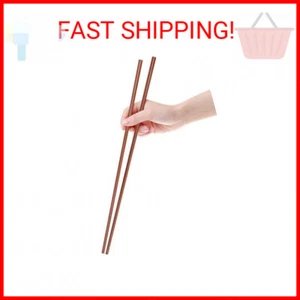 GLAMFIELDS 16.5 Inches Wooden Cooking Chopsticks Reusable for Noodles Frying Hot - Picture 1 of 2