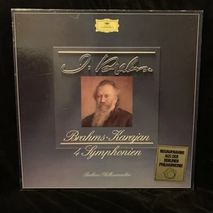 BRAHMS The 4 Symphonies Complete & Tragic Ov. - KARAJAN - DG ST 4LP BOX 1978 - Picture 1 of 6
