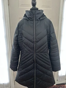 Land End Women’s Large Polarfeece Puffer Black - Picture 1 of 12