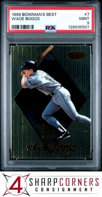 Bowman's Best #7 1999 Wade Boggs Devil Rays Hof Pop 2 PSA 9 Foto 1 de 2