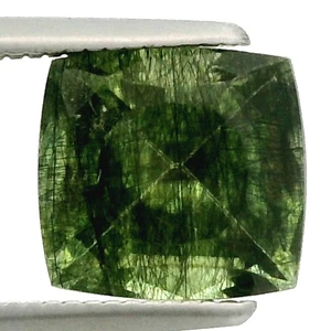 2.93Ct UNHEATED NATURAL GREEN RUTILE PERIDOT GEMSTONE FROM PAKISTAN - Picture 1 of 7