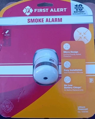 First Alert Rauchmelder Micro Design 10 Jahres Batterie Neu Einfache Installation  - Bild 1 von 4