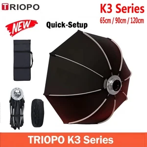 US TRIOPO 65cm 90cm 120cm Quick-Setup Octagon Softbox For Godox SL60 SK400II-V - Picture 1 of 23