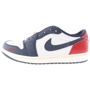 NIKE Men 10.0US Air Jordan 1 Retro Low Og Cut Sneakers Shoes Navy/White Us9 Hq - Picture 1 of 6