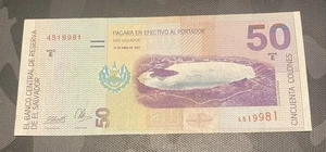 El Salvador 50 Cólones 1997 UNC - Picture 1 of 2