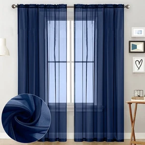 Modern Tulle Mesh Sheer Curtain for Interior Privacy 140*260cm/7 Colors - Picture 1 of 7