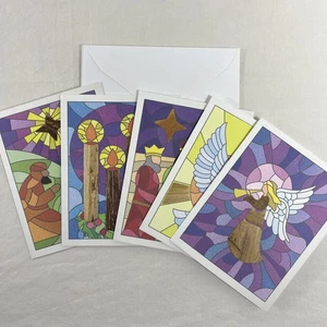 5 Weihnachtskarten mit _ Bananenrinde - Handarbeit in Haiti - Essen für die Armen - Bild 1 von 9