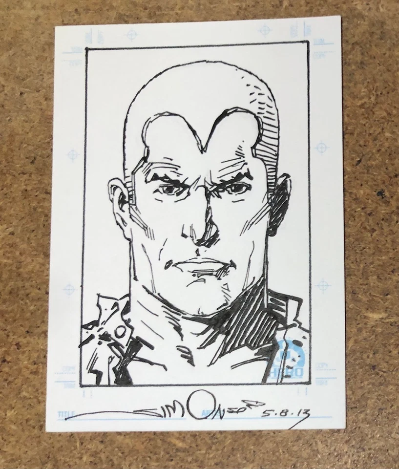 Tarjeta de boceto WALTER SIMONSON arte original DOC SAVAGE Hero Initiative Foto 1 de 1