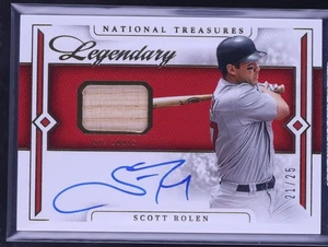 2023 Panini National Treasures Scott Rolen Legendary Lumber Patch Auto 21 /25 - Picture 1 of 2