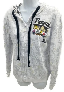 Giacca leggera reversibile con cappuccio Large Peanuts 50 Snoopy 2016 full zip donna - Foto 1 di 7