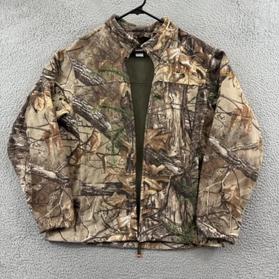 Scent Lok Jacket Mens Large Camo Carbon Alloy Fleece Vortex Realtree Hunting - Image 1 of 4