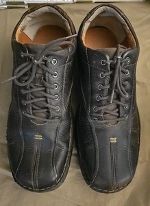 Men's Clarks Dark Brown Leather Loafers Size 11.5 M Style # 75051 Hommies - Picture 1 of 6