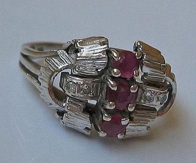 Brillantring Ring mit Rubin Rubine Diamond in 585 Gold Ringe Finger Damen Gr.54 - Bild 1 von 4