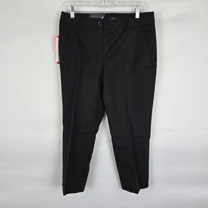Hilary Radley Crop Pants Women's 8 Black Slim Leg Sits at Waist NWT - Picture 1 of 17