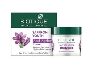 2x Biotique Saffron Dew Youthful Moisturizer Cream, 50gm - Picture 1 of 10