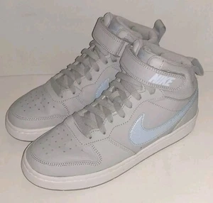 Neuwertig Nike Court Borough Mid 2 Sneaker Hoch High Top Leder Grau Blau 39 - Bild 1 von 5