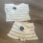 My Little Cozmo Sailor Toweling Stripe Baby  Blue /Yellow 3M Top & 6 M Bottom