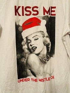 Marilyn Monroe Weihnachts-T-Shirt "Kiss Me Under The Mistletoe" Größe 3X - Bild 1 von 4