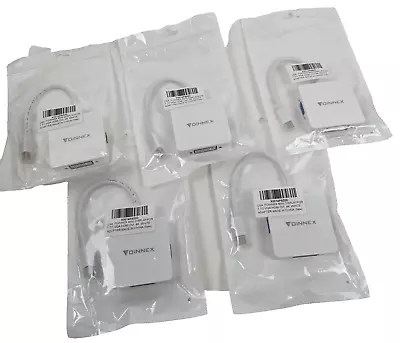 5 FOINNEX MD-VHD10 3in1 Mini DisplayPort/Thunderbolt to VGA HDMI DVI 4K Adapter - Image 1 of 4