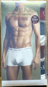 Calvin Klein Low Rise Trunk 4 Pack- White - Large - Brand New - 011531518117 - Picture 1 of 2