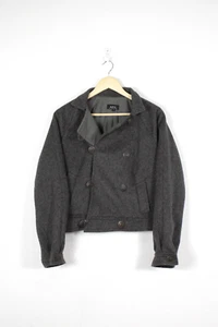 Vintage APC Wool Double Breasted Marine Pea Coat Jacket - Picture 1 of 5