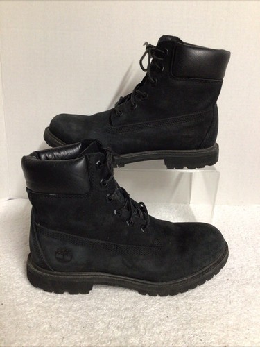 Stivali TIMBERLAND 6 POLLICI PREMIUM 8658A in pelle nabuk neri da donna 8 M 200 grammi