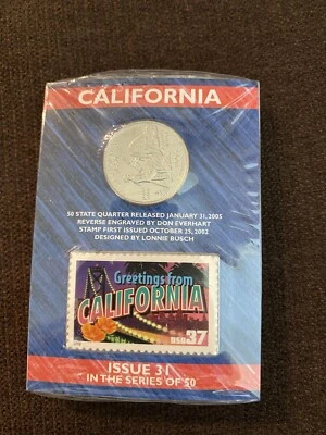 2005 50 States Quarters #31-35 Set of 5 Coins and Stamps Never Opened - Image 1 of 3